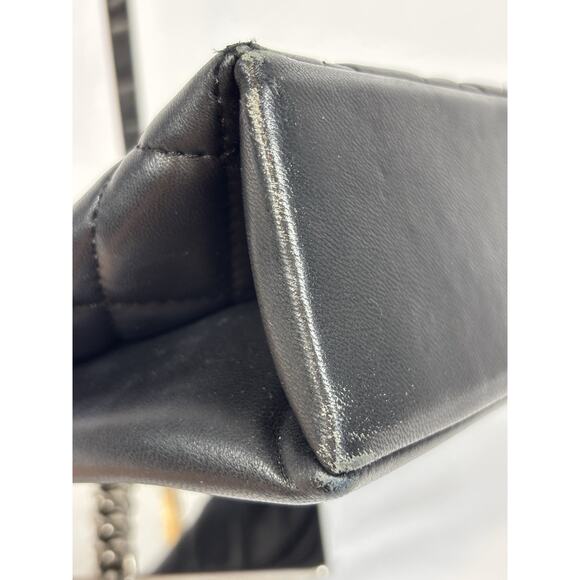 Kurt Geiger Medium Brixton Black Leather Quilted Shoulder Lock Bag Chain Strap - Picture 5 of 15